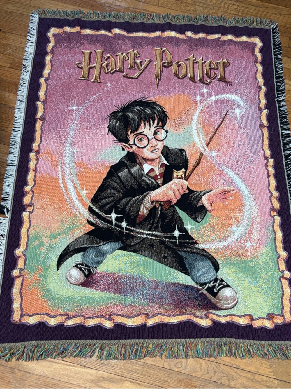Rare Vintage Harry Potter Tapestry Throw